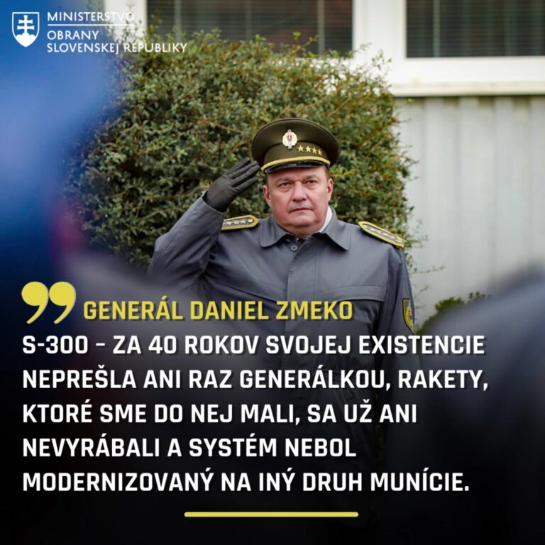 „NEPREŠLA ANI RAZ GENERÁLKOU”, HOVORÍ GENERÁL ZMEKO O S-300, O KTOREJ FICO HOVORÍ, ŽE BOLA VO VYNIKAJÚCOM STAVE 🫣

Náčelník gene…