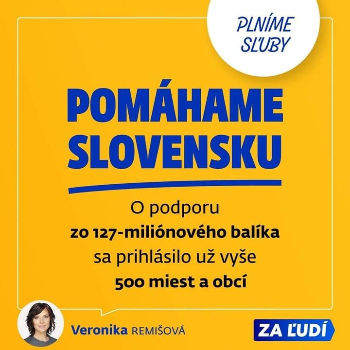 ✍️ Píše Veronika Remišová 
Za Smerohlasu šli eurofondy na betónové plochy alebo oligarchom. Za nás idú ľuďom do obcí a miest. #P…