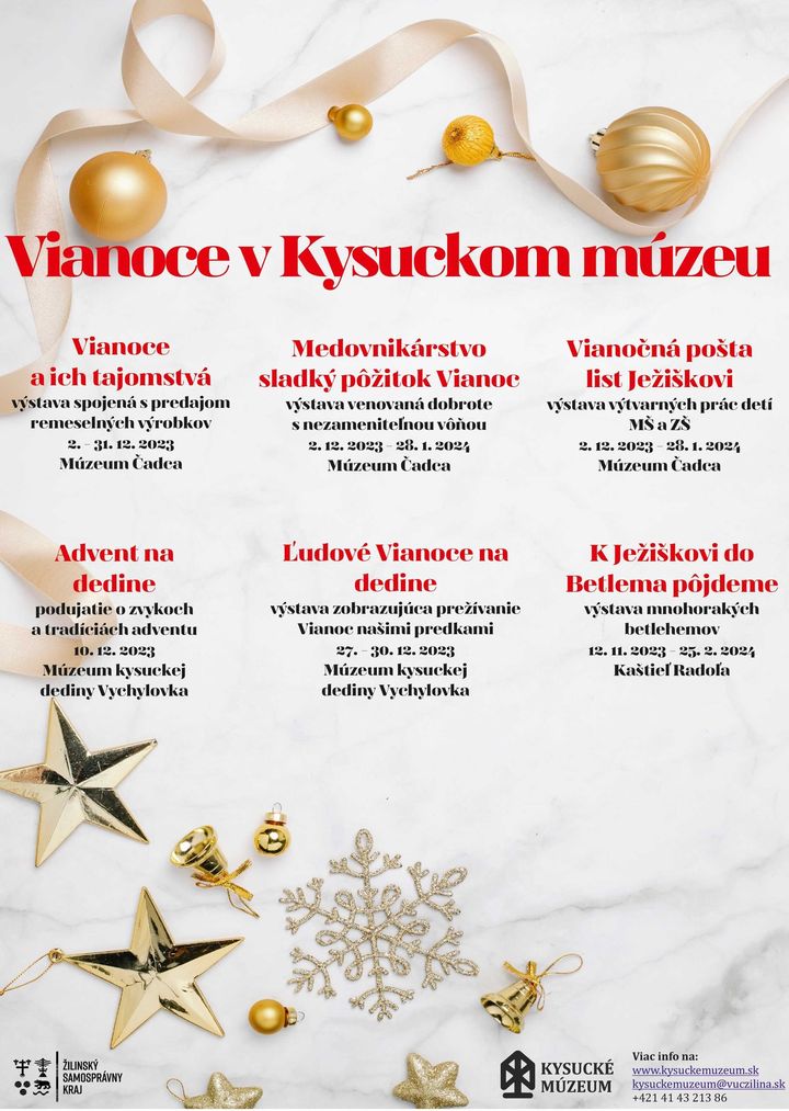 ZAŽITE VIANOČNÝ ČAS V KYSUCKOM MÚZEU 🎄

Kysucké múzeum vás srdečne pozýva stráviť adventné a vianočné obdobie v múzeu. 🤗 

V Múz…