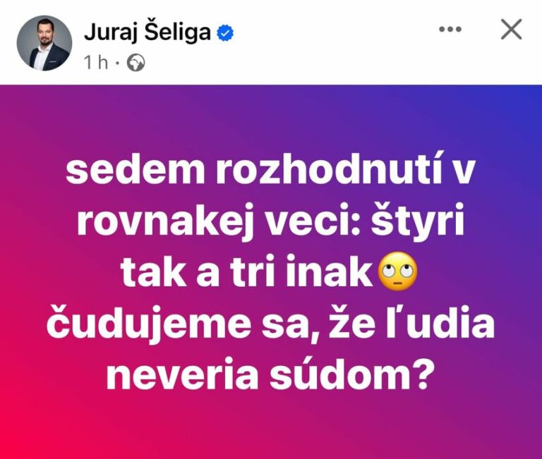 Juraj Šeliga žiaľ, smutná pravda 😏