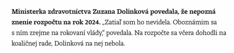 Nekompetentnosť v priamom prenose!!

Ministerka uvidí svoj vlastný rozpočet až na vláde, kde má o ňom rozhodnúť! Toto nie je nák…