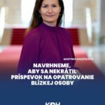 ☝️ Poslankyňa KDH Martina Holečková upozorňuje, že v týchto dňoch prichádzajú ľuďom, ktorí sa starajú o svojich blízkych, rozhod…