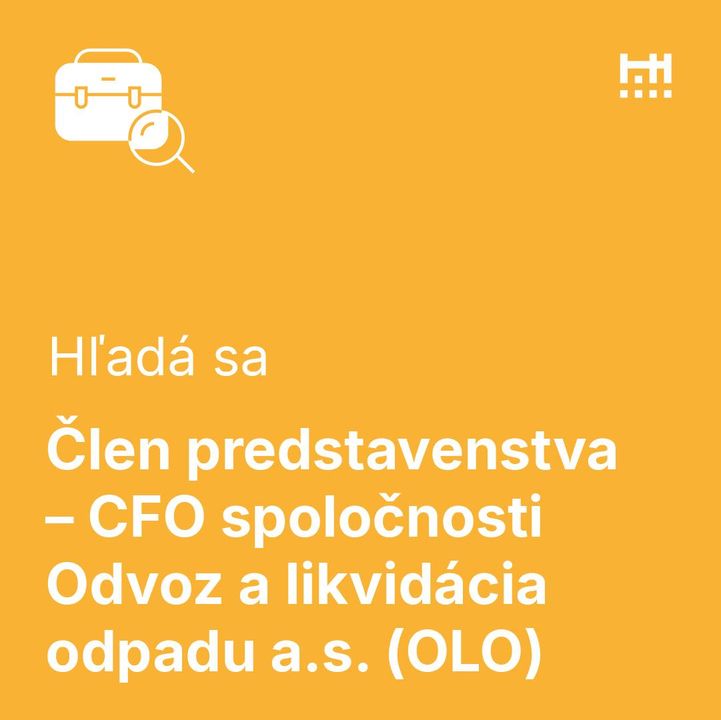 OLO – Odvoz a likvidácia odpadu hľadá člena predstavenstva – CFO