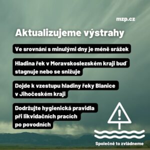 ⚠ Situace zůstává kritická na severní Moravě a nadále se vyvíjí v jižních Čechách